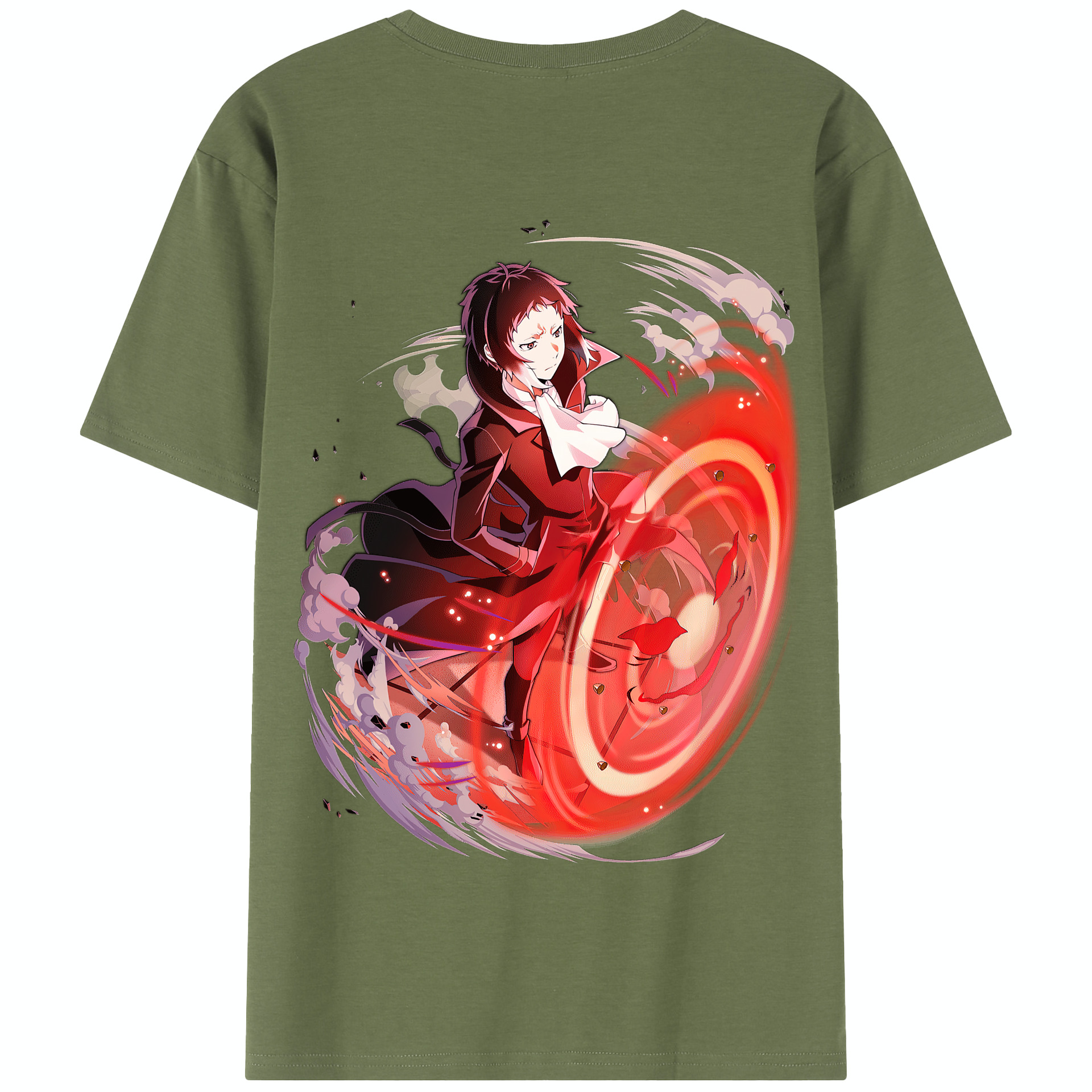（画像用） 文豪ストレイドッグス Bungo Stray Dogs 綿100％半袖Tシャツ（背面プリント）